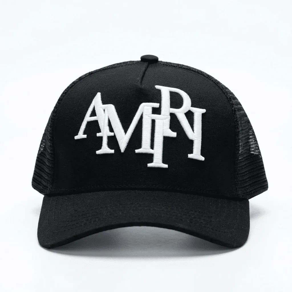 Gorra AMR Negra_Blanco - HAT14