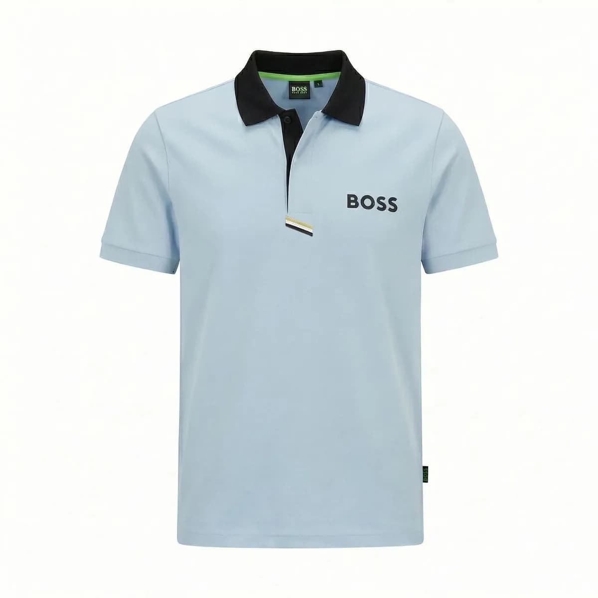 Camiseta Tipo Polo Azul Claro para Hombre