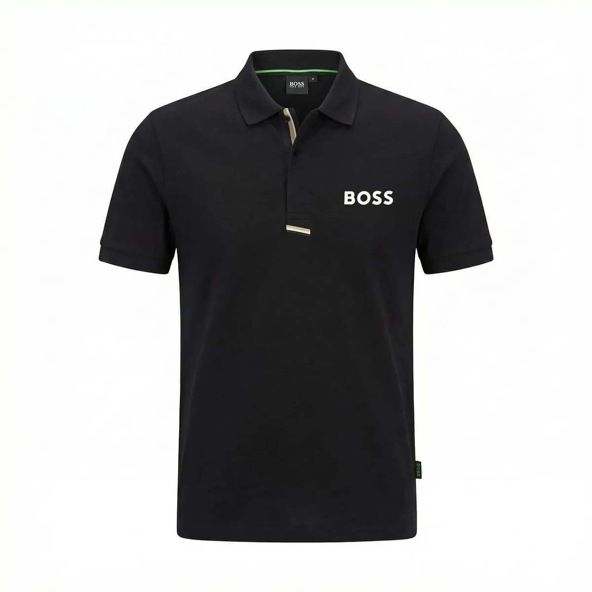 Camiseta Tipo Polo Negro para Hombre