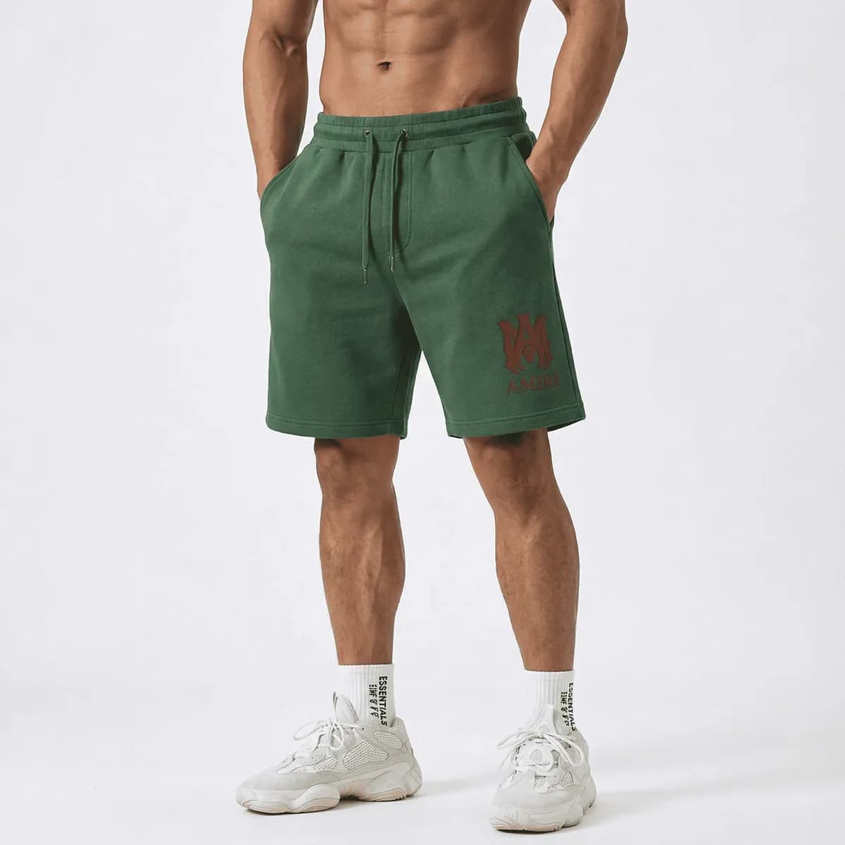 Bermuda AMIRI Verde — Algodón Hombre